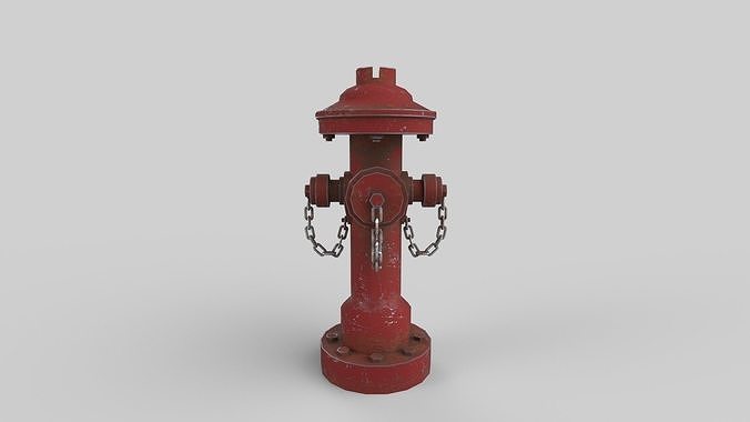 Fire hydrant Low-poly 3D model