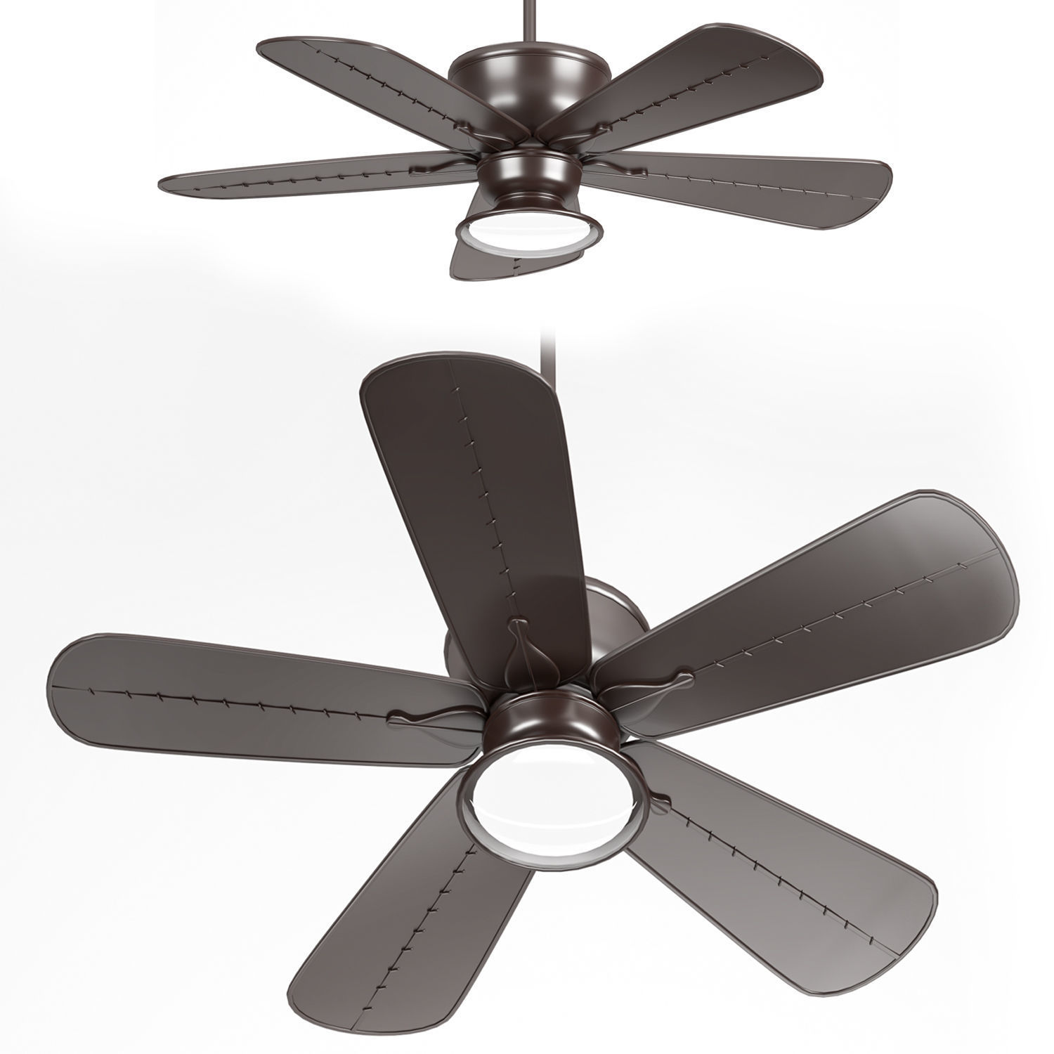ceiling fan with light 3D model_2
