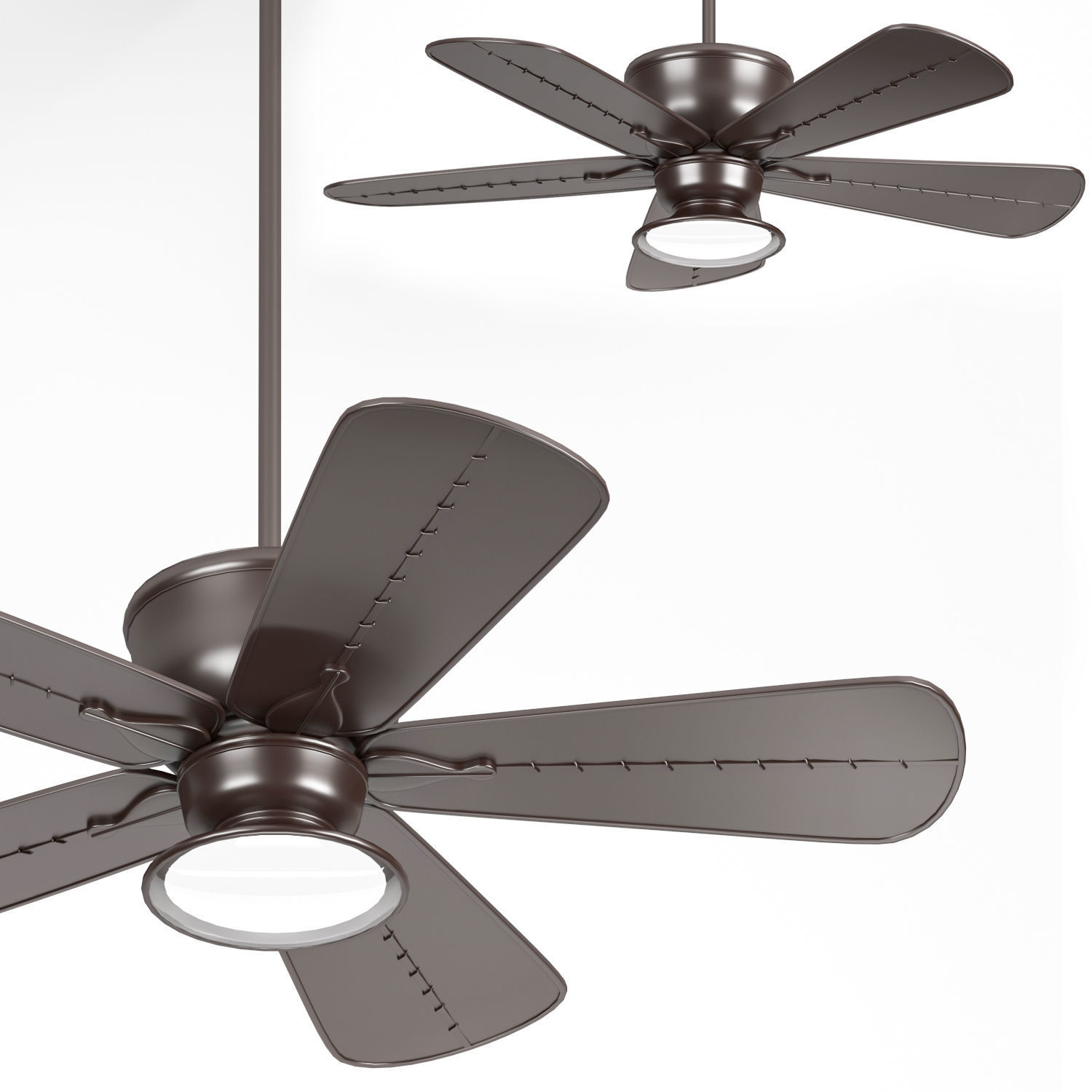 ceiling fan with light 3D model_3