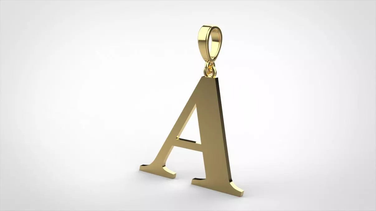 pendant alphabet georgia A small 3D print model