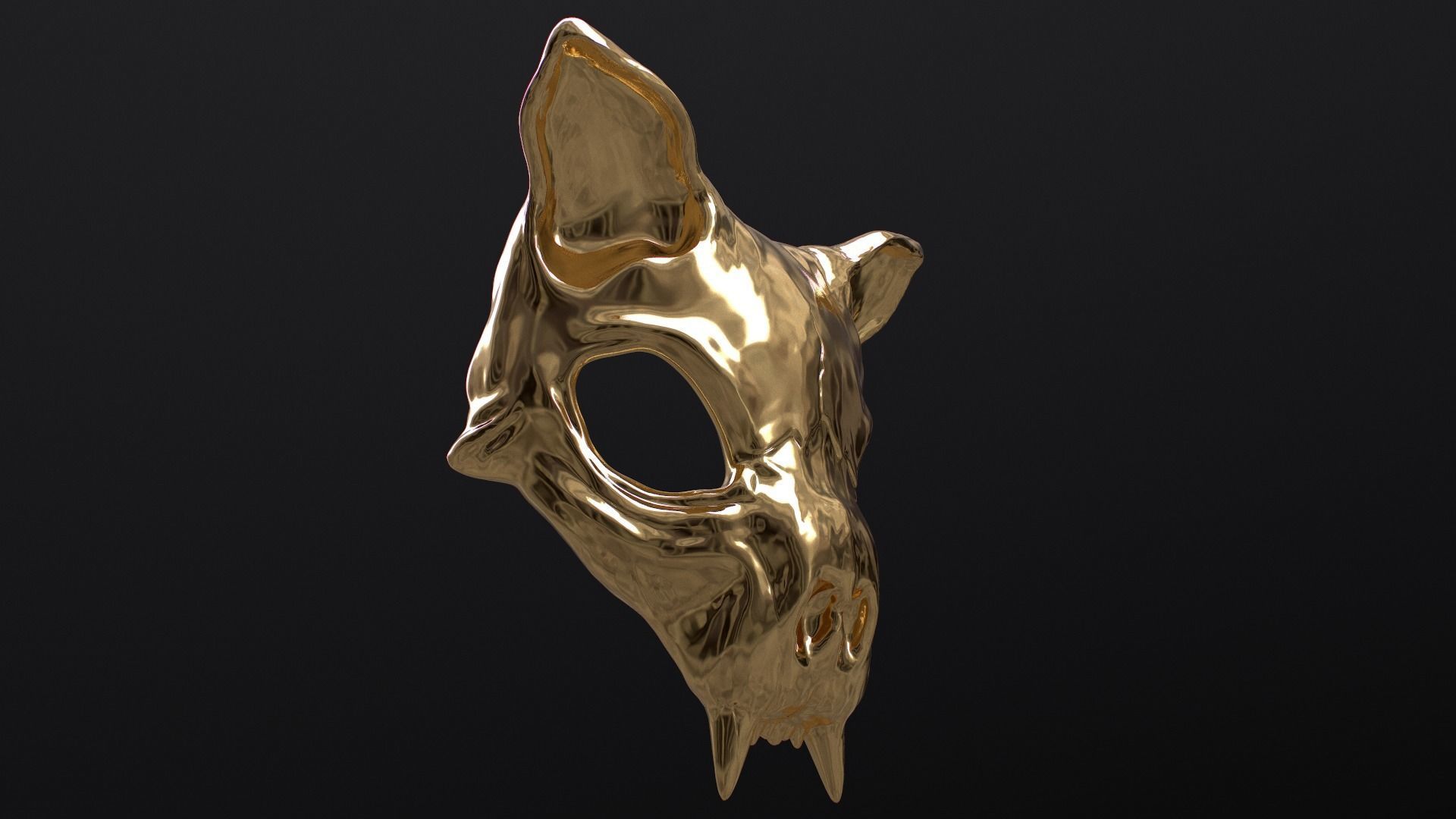 Cat Skull Mask 3D print model_33