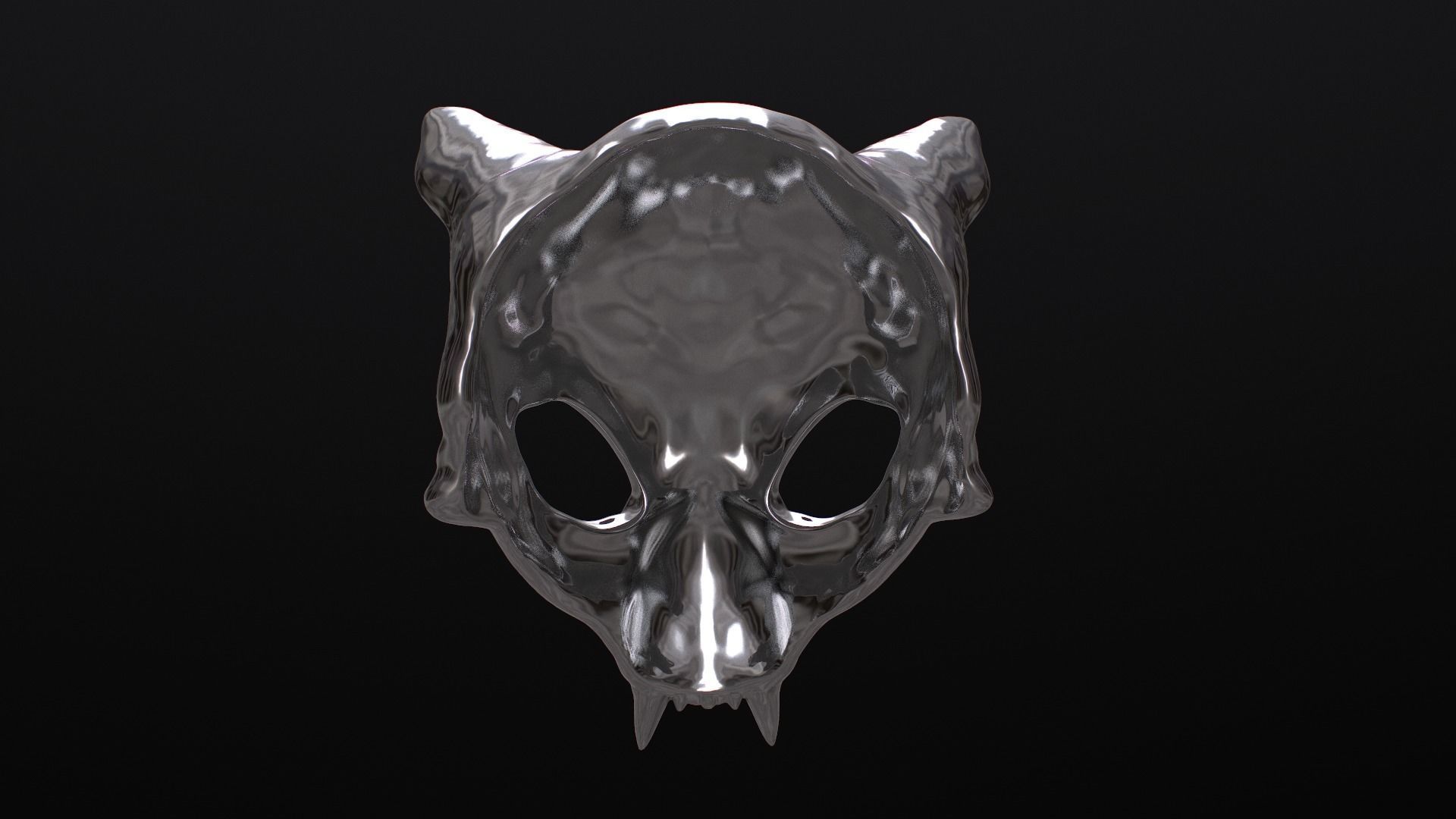 Cat Skull Mask 3D print model_29