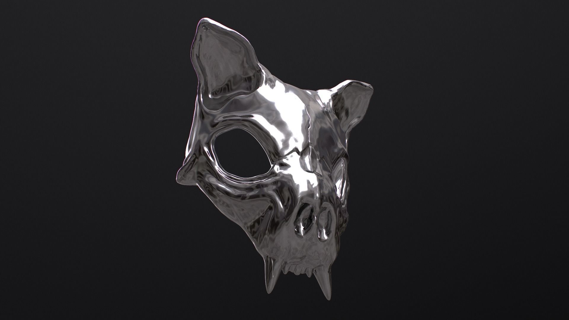 Cat Skull Mask 3D print model_24