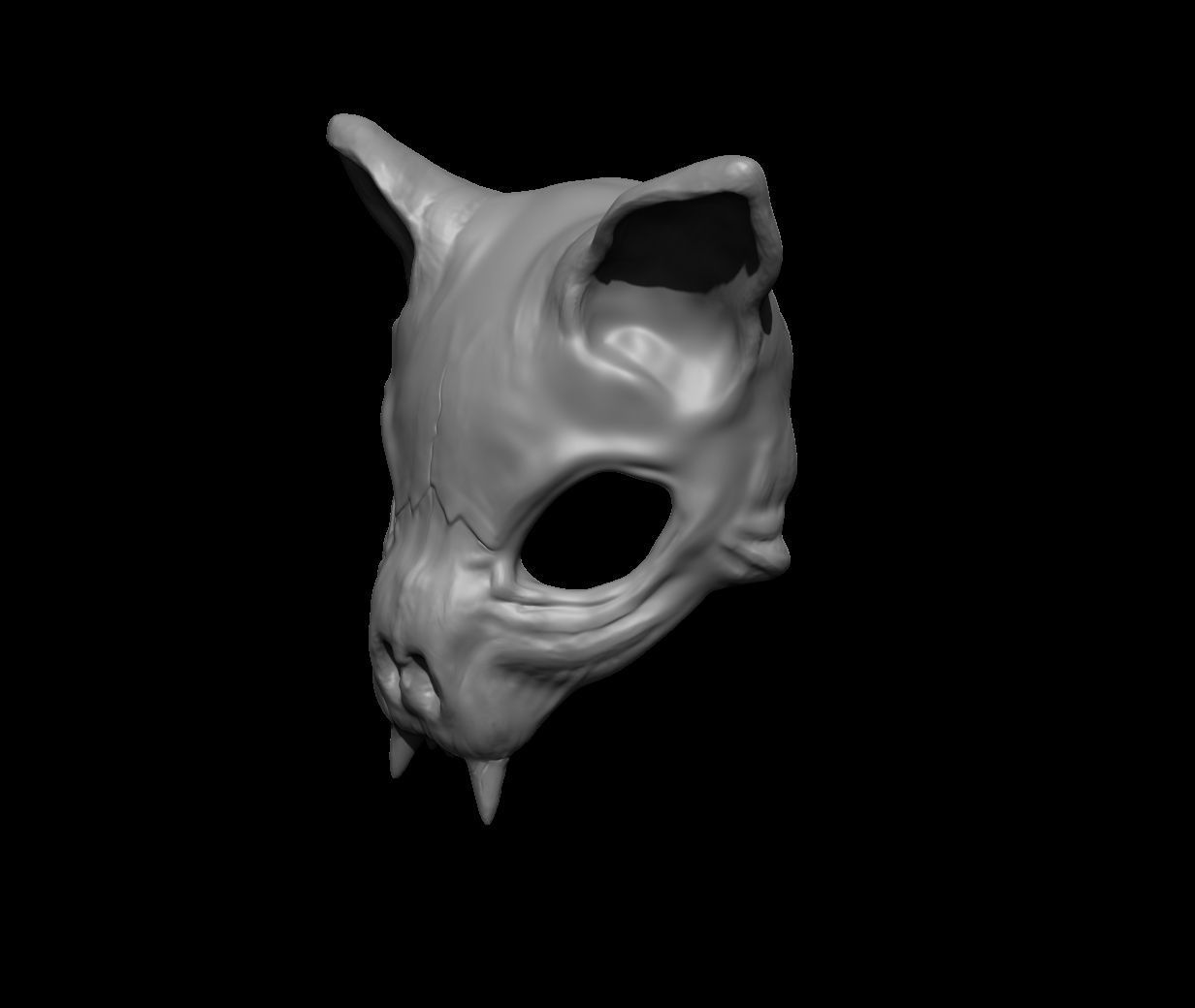 Cat Skull Mask 3D print model_22