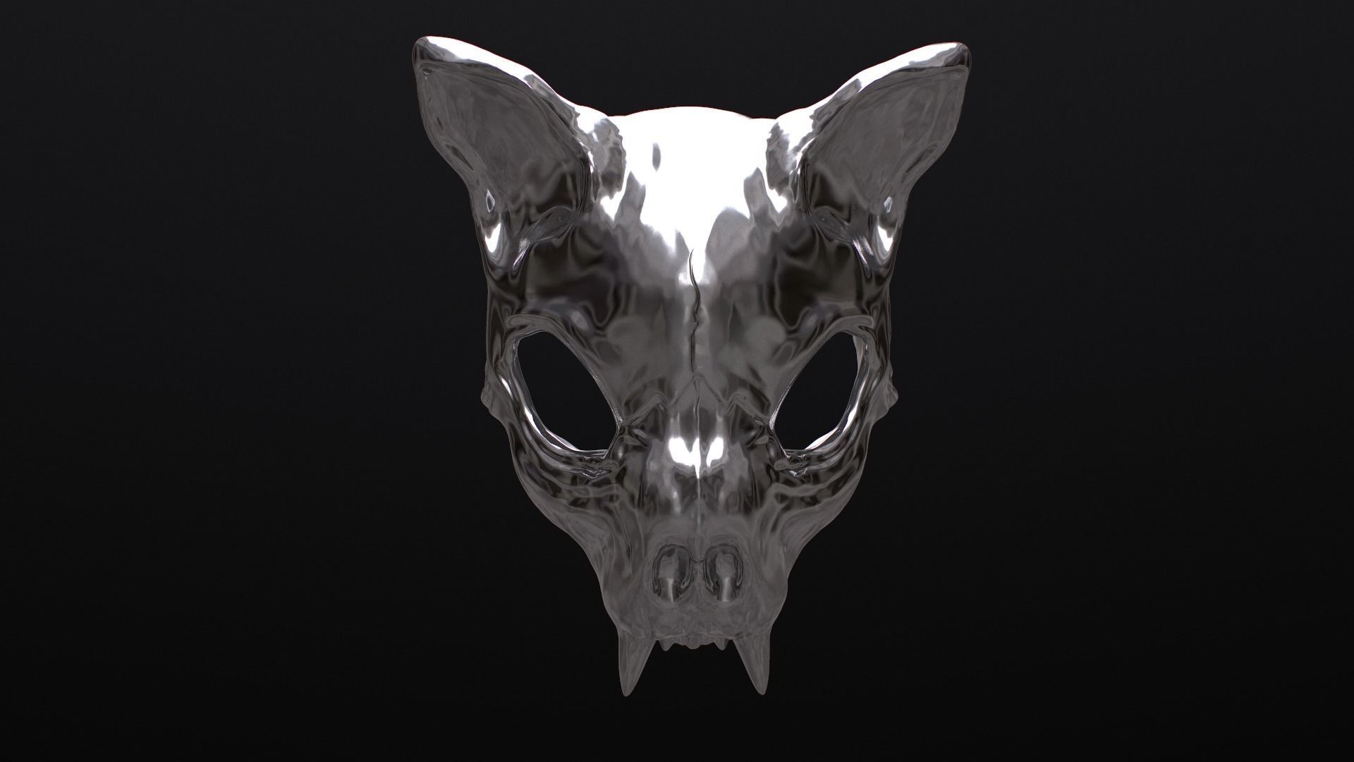 Cat Skull Mask 3D print model_26