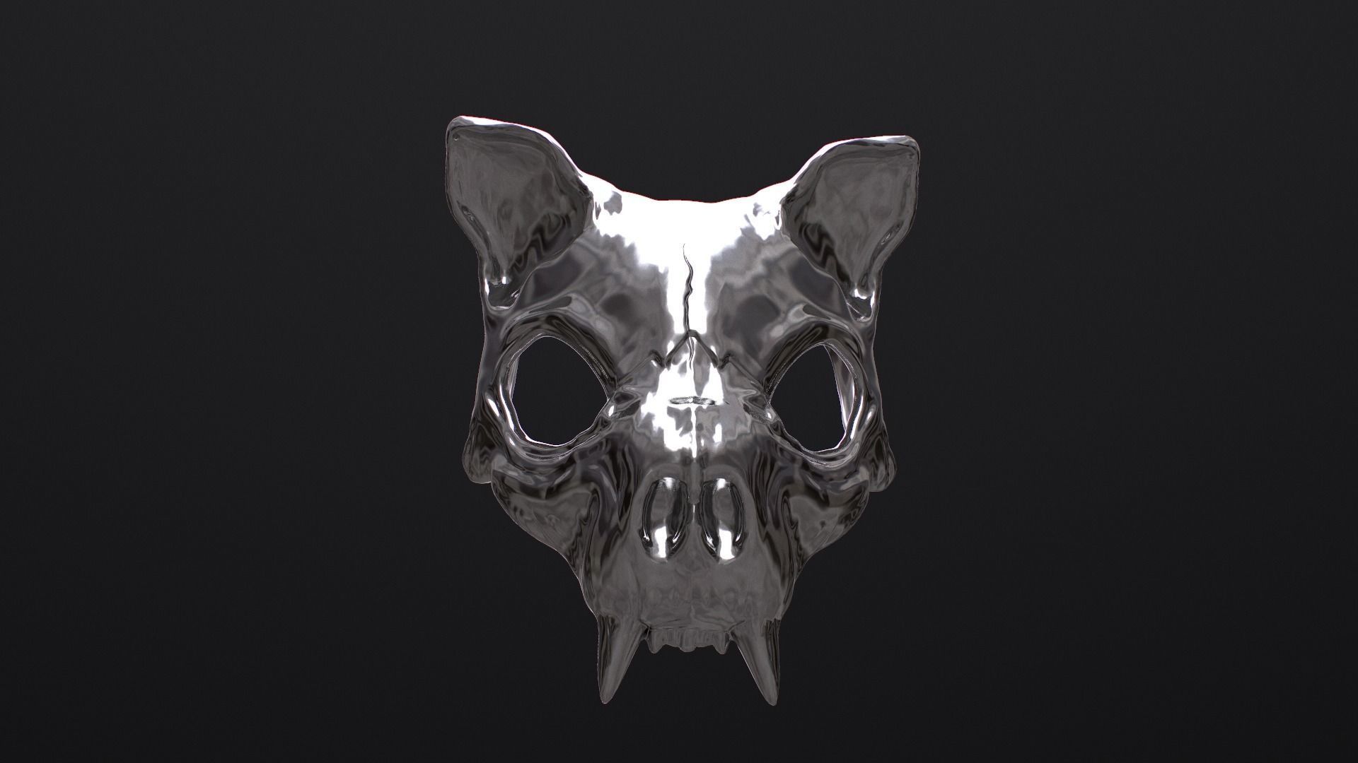 Cat Skull Mask 3D print model_27
