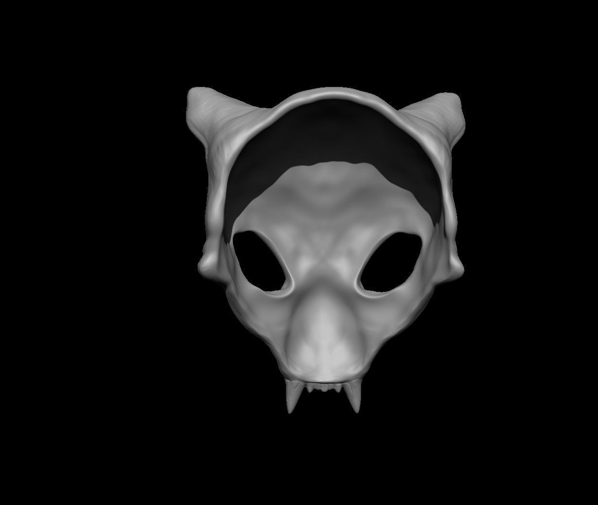 Cat Skull Mask 3D print model_13