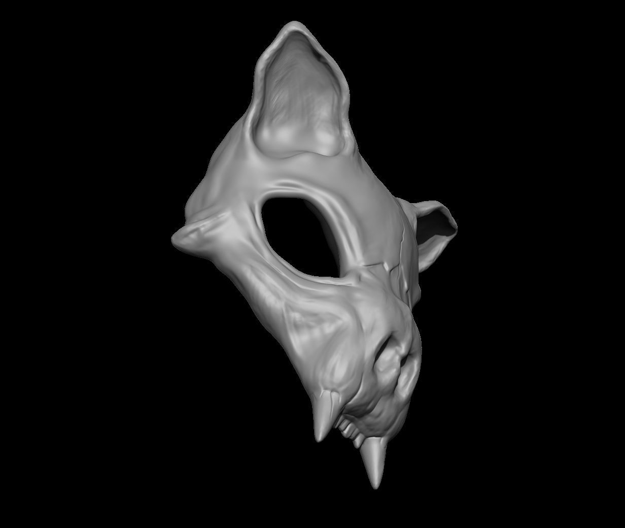 Cat Skull Mask 3D print model_14