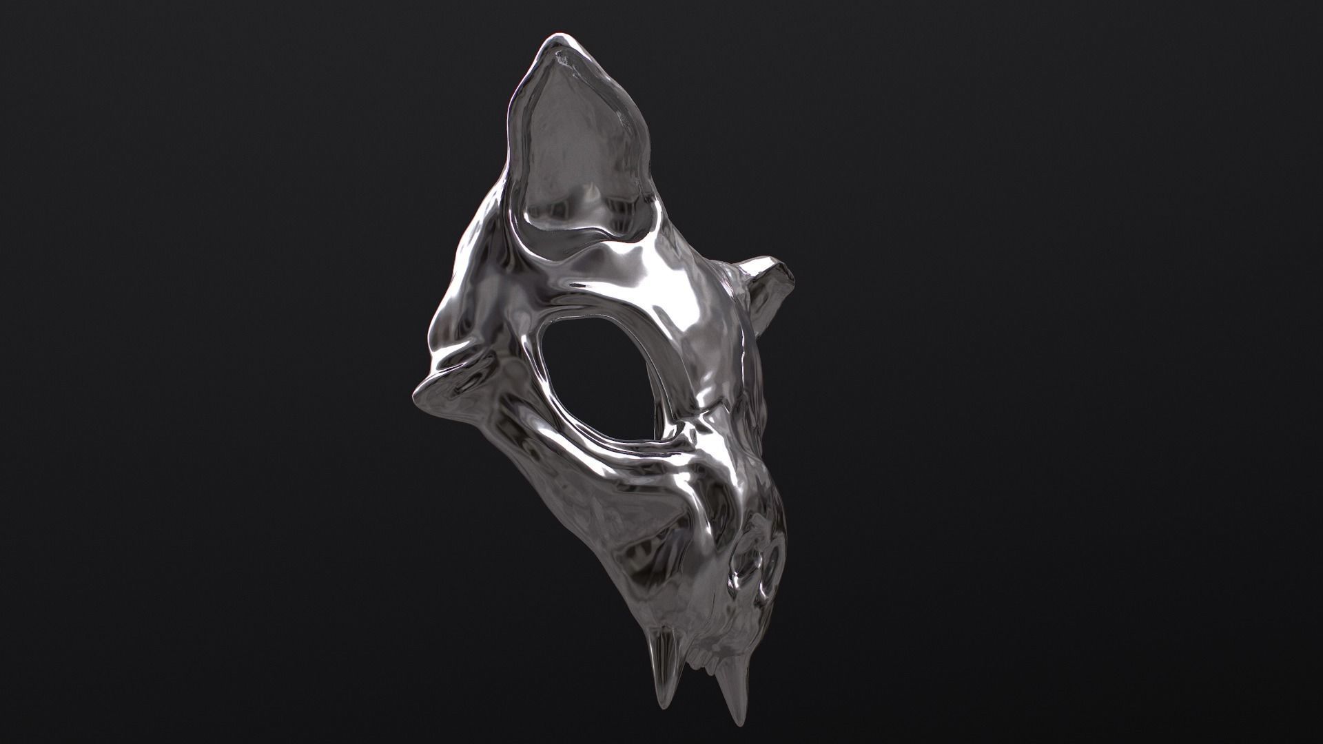Cat Skull Mask 3D print model_25