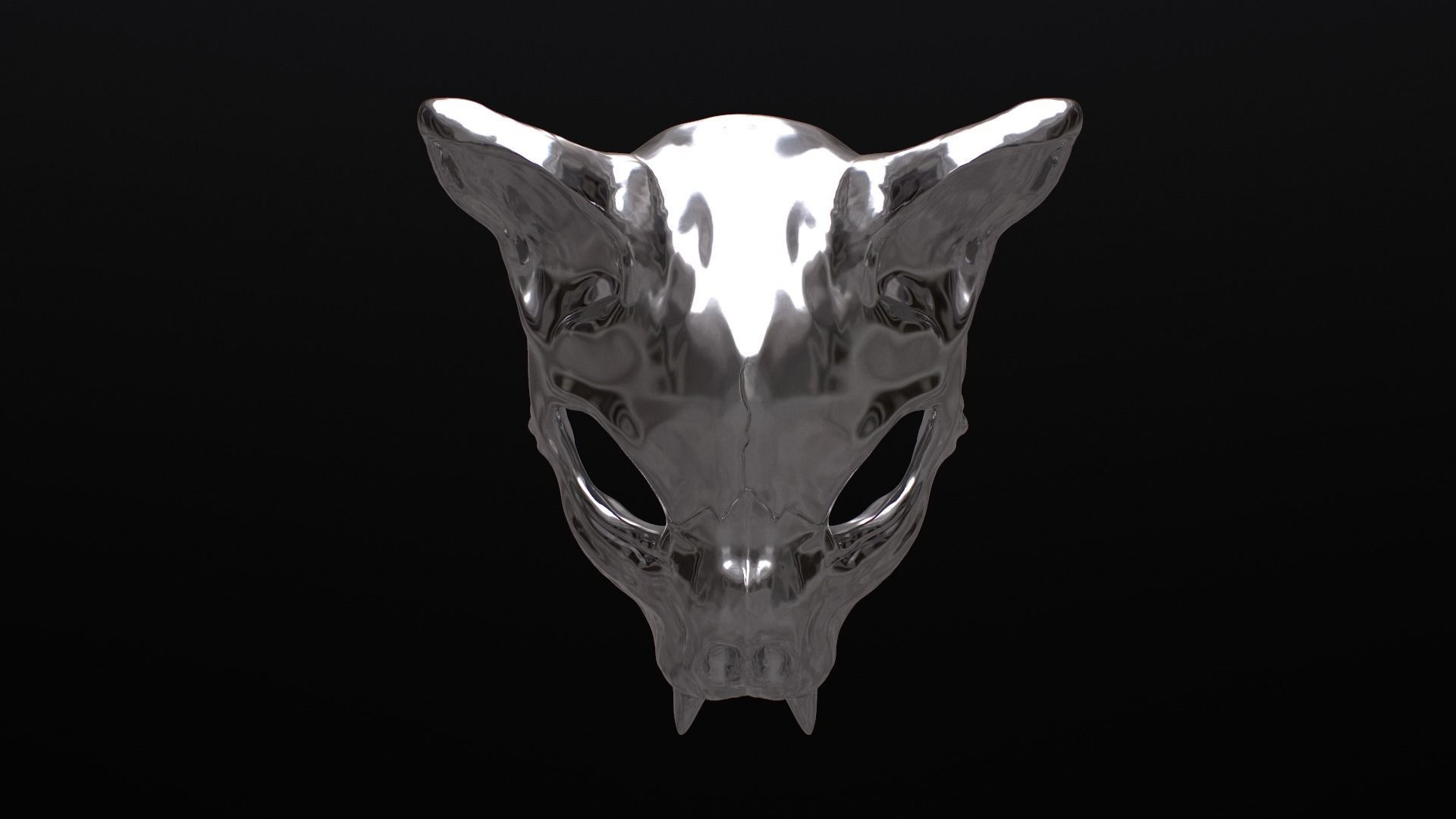 Cat Skull Mask 3D print model_28