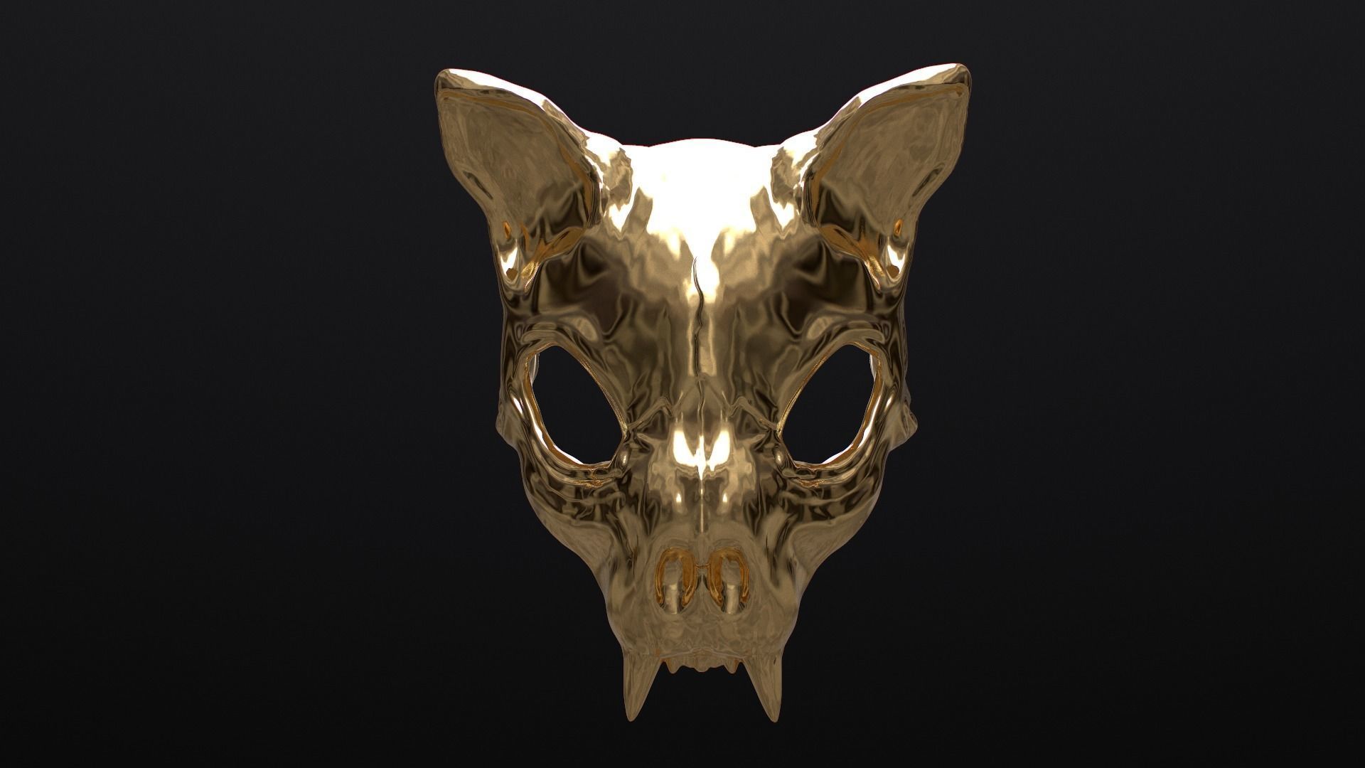 Cat Skull Mask 3D print model_34