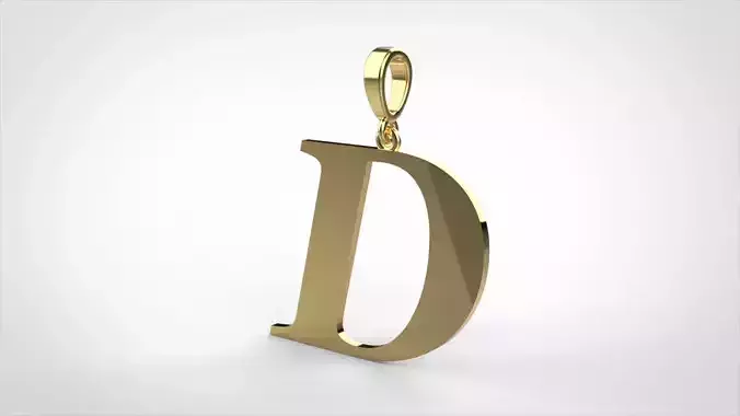  pendant alphabet georgia  D small 