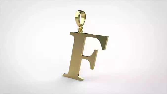 pendant alphabet georgia   F small 