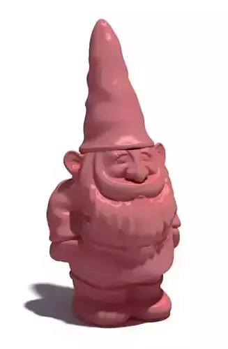Pink Gnome Sculpture