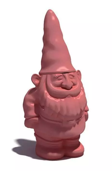 Pink Gnome Sculpture 3D model_0