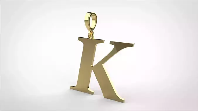  pendant alphabet georgia  K small 