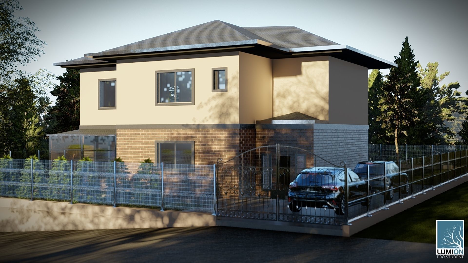 Villa in the village 3D design 3D model_10