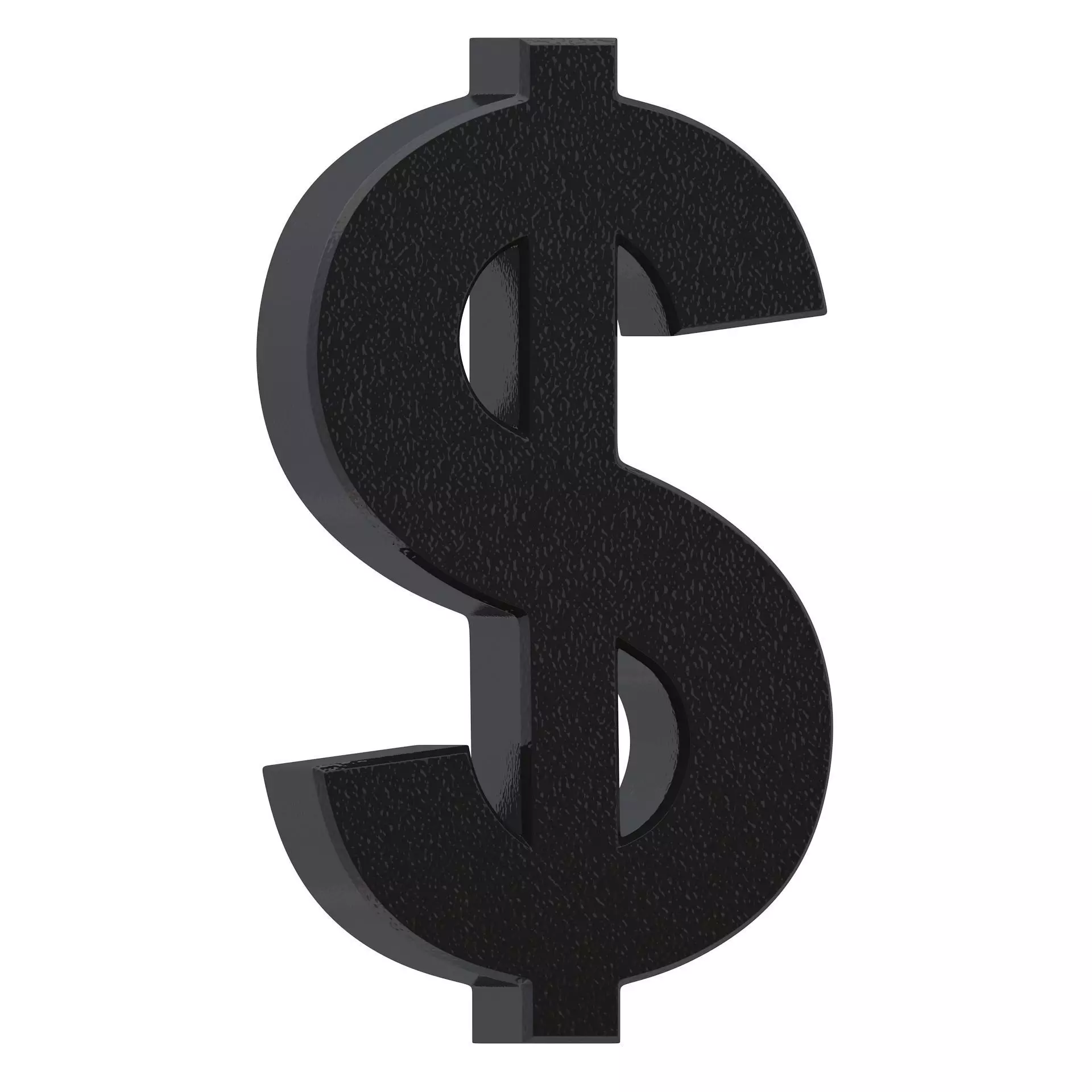 US Dollar Currency Symbol Plastic 3D model_0