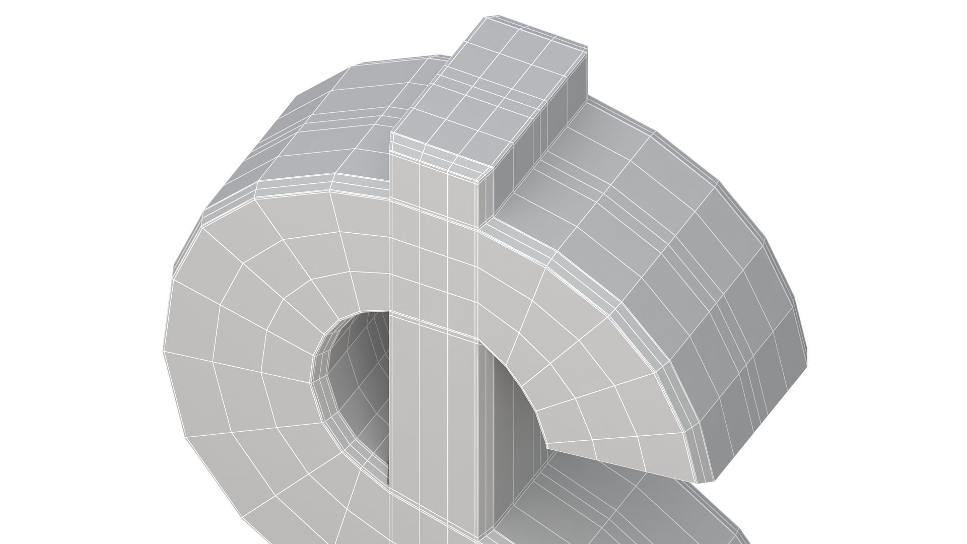 US Dollar Currency Symbol Plastic 3D model_13