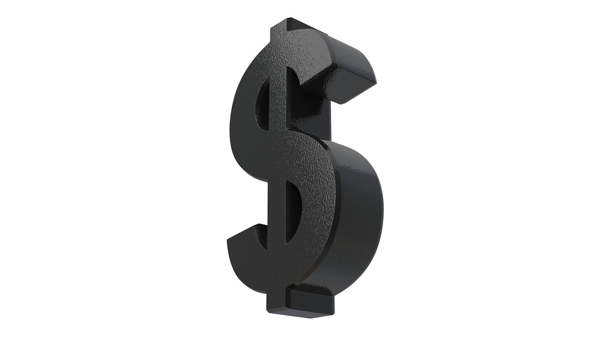 US Dollar Currency Symbol Plastic 3D model_3