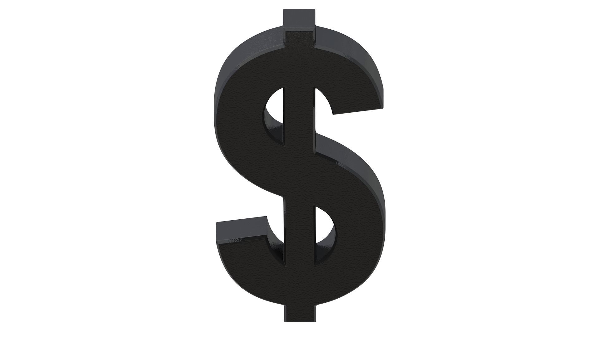 US Dollar Currency Symbol Plastic 3D model_6