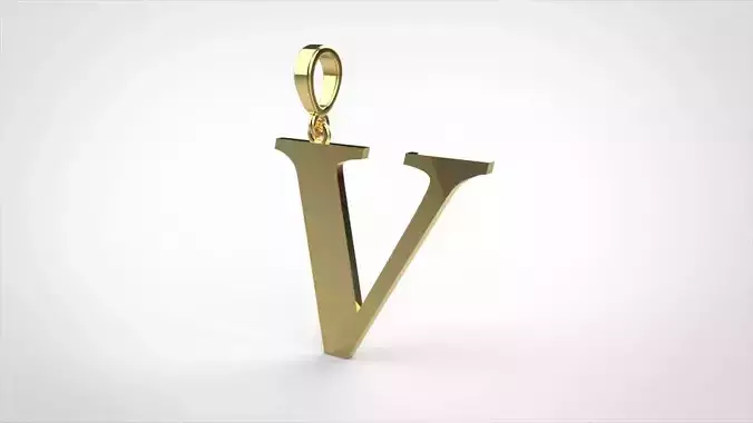 pendant alphabet georgia   V small 