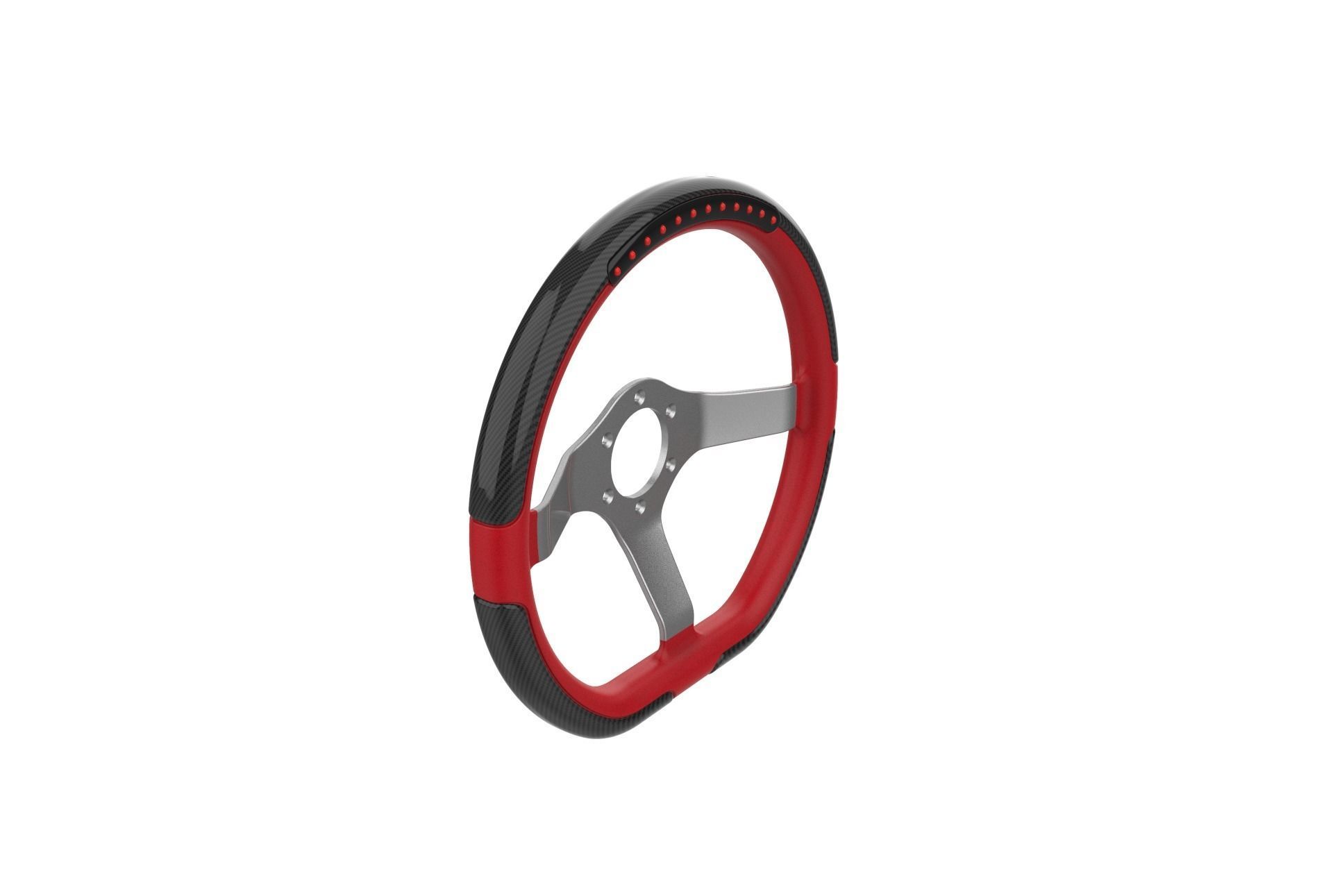 Automotive Racing Steering Wheel 3D print model_4