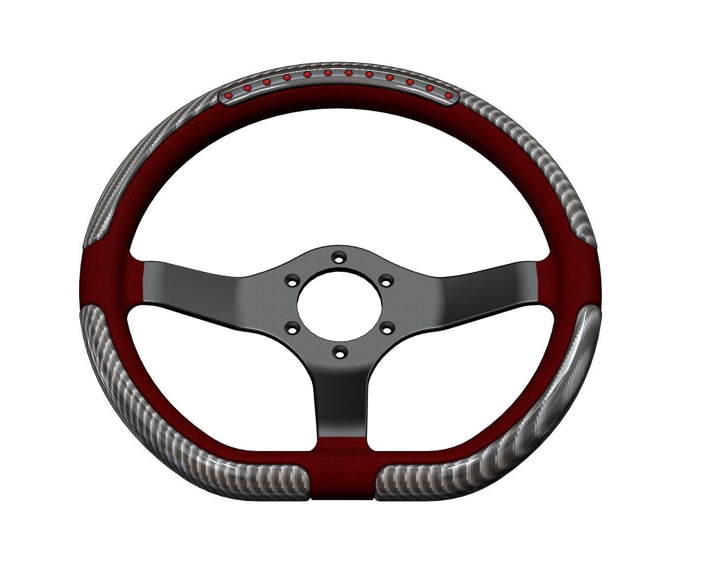 Automotive Racing Steering Wheel 3D print model_40