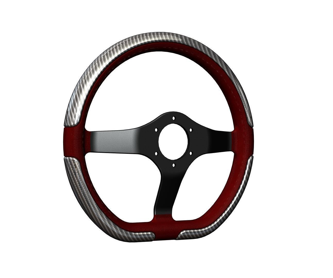 Automotive Racing Steering Wheel 3D print model_51