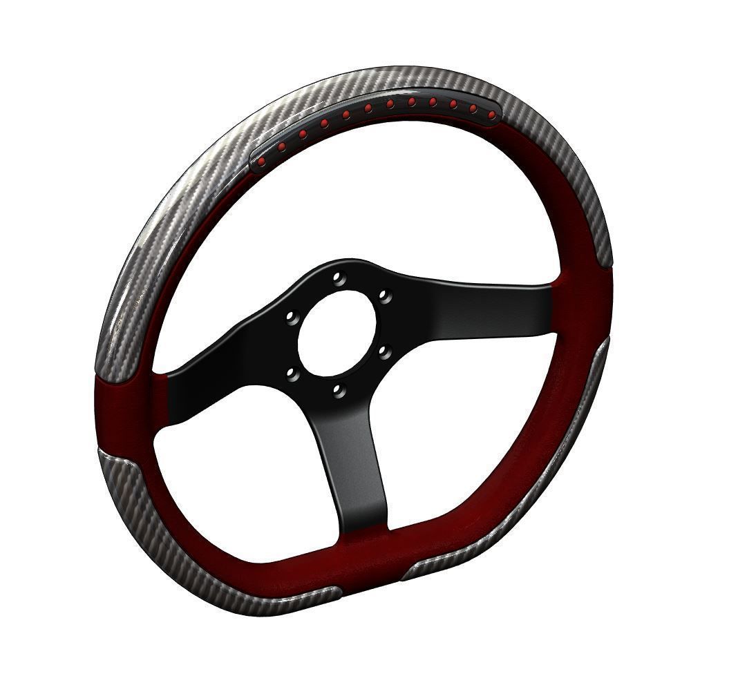 Automotive Racing Steering Wheel 3D print model_39