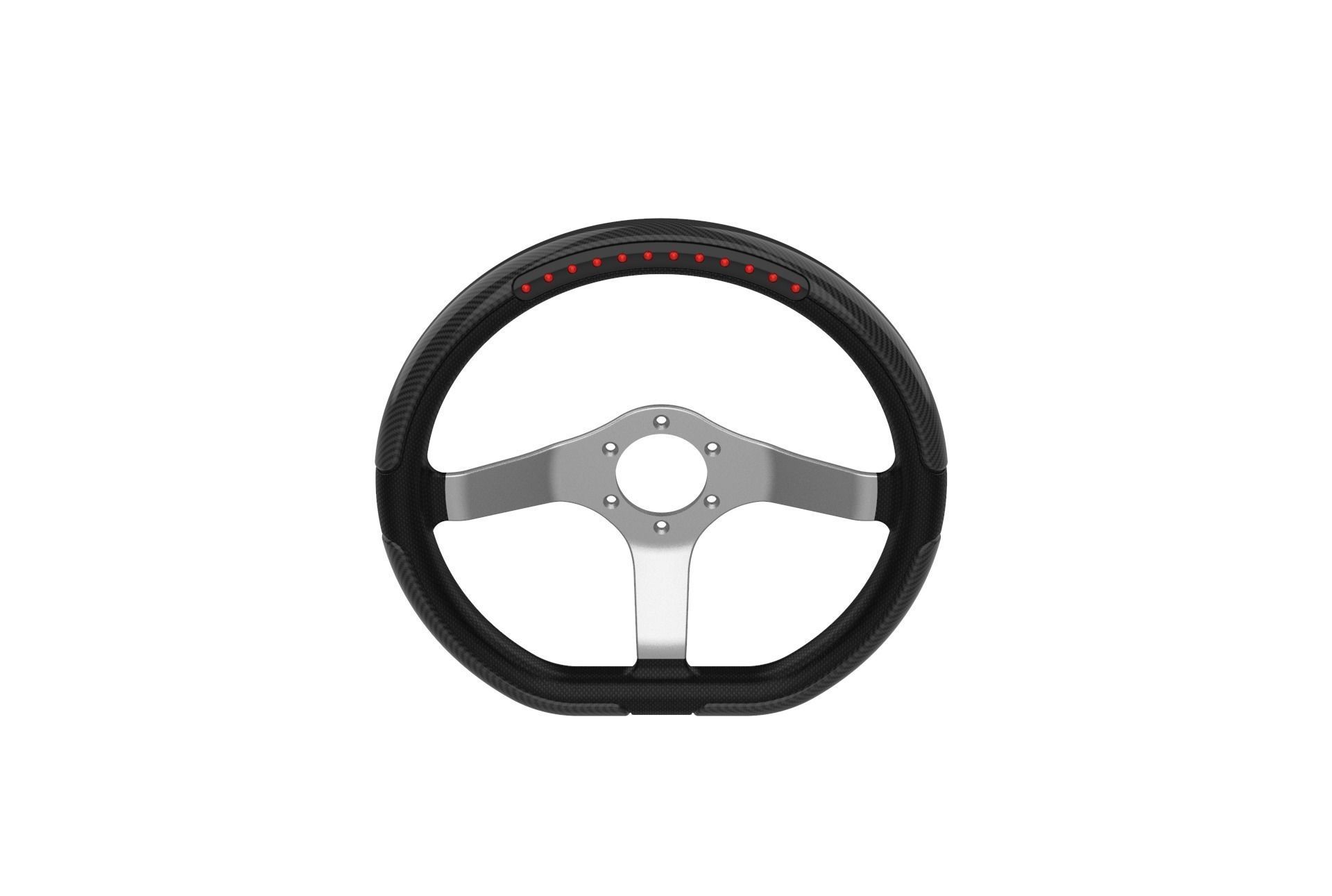Automotive Racing Steering Wheel 3D print model_3