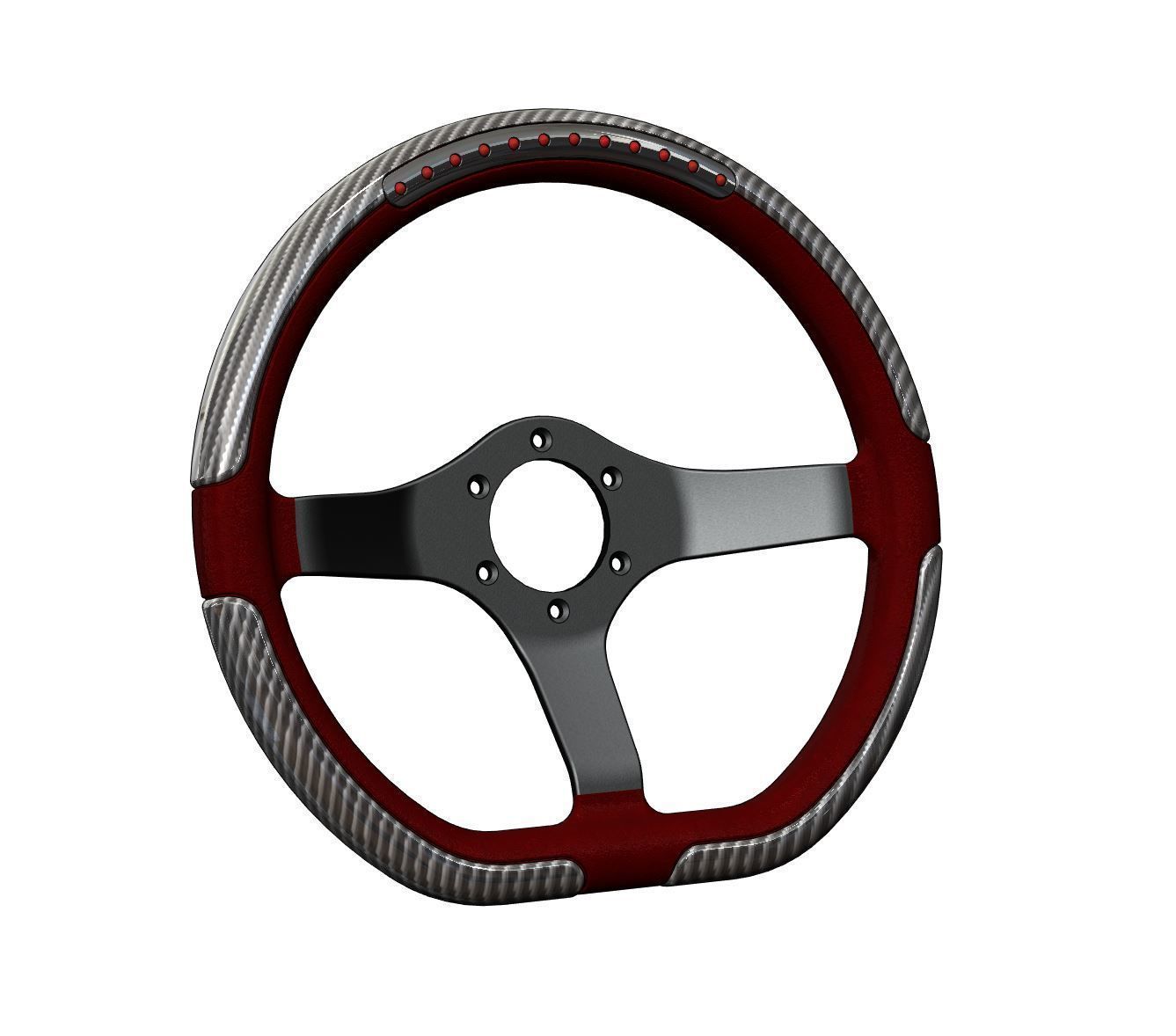 Automotive Racing Steering Wheel 3D print model_45