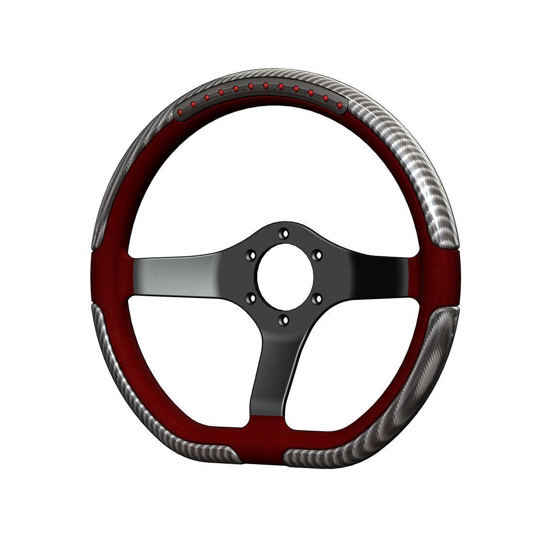Automotive Racing Steering Wheel 3D print model_46