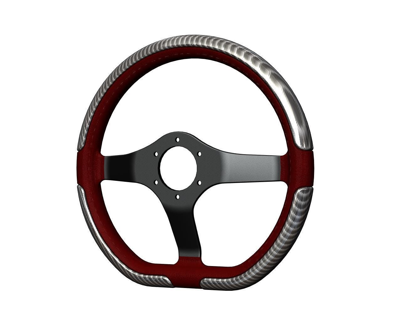 Automotive Racing Steering Wheel 3D print model_54