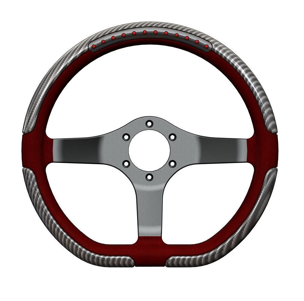 Automotive Racing Steering Wheel 3D print model_52