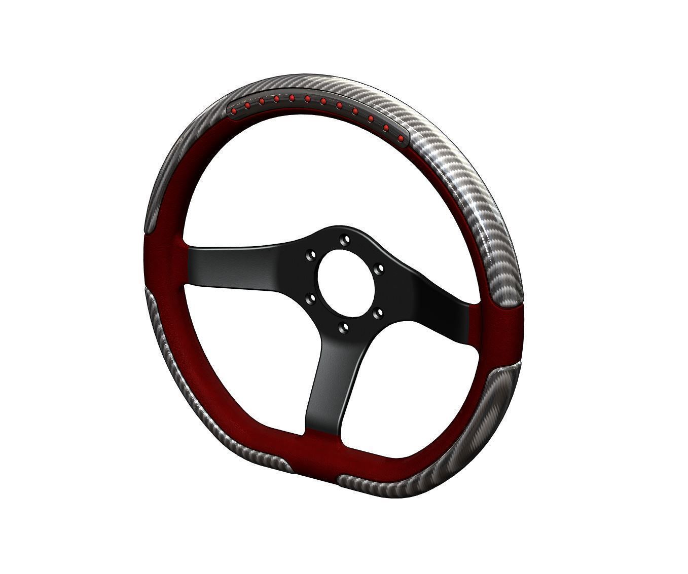 Automotive Racing Steering Wheel 3D print model_41