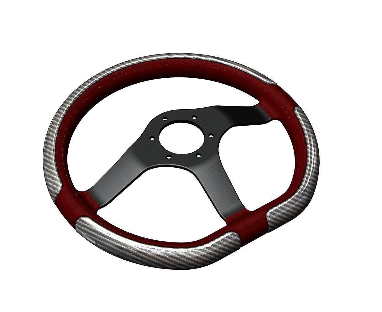 Automotive Racing Steering Wheel 3D print model_43