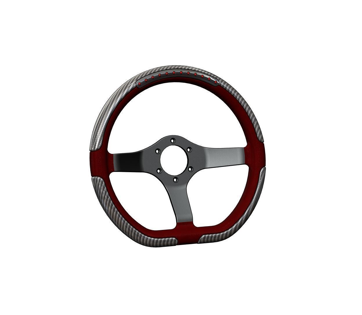 Automotive Racing Steering Wheel 3D print model_38