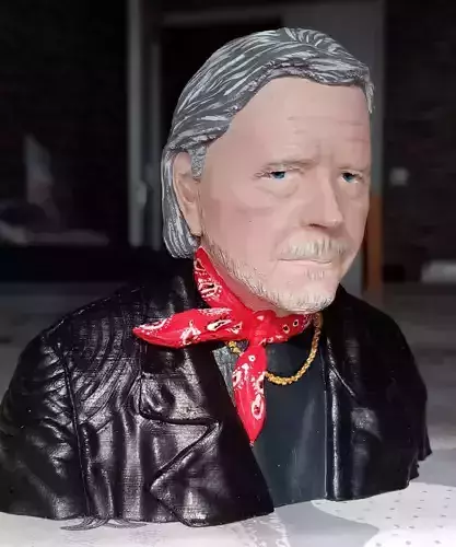 RENAUD bust of man wearing bandana 3D print model