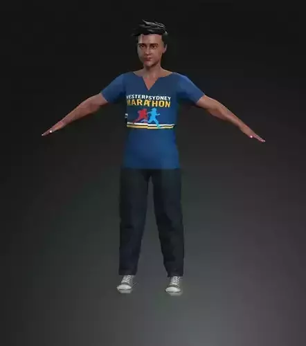 Asian ordinary Boy rigged 3D model