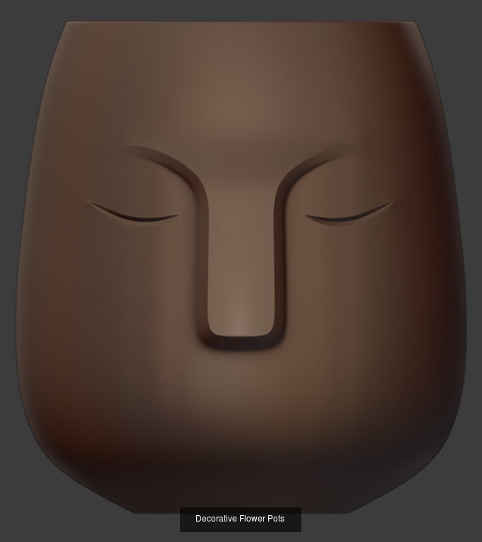 Decorative Flower Pots 3D Model Collection_1