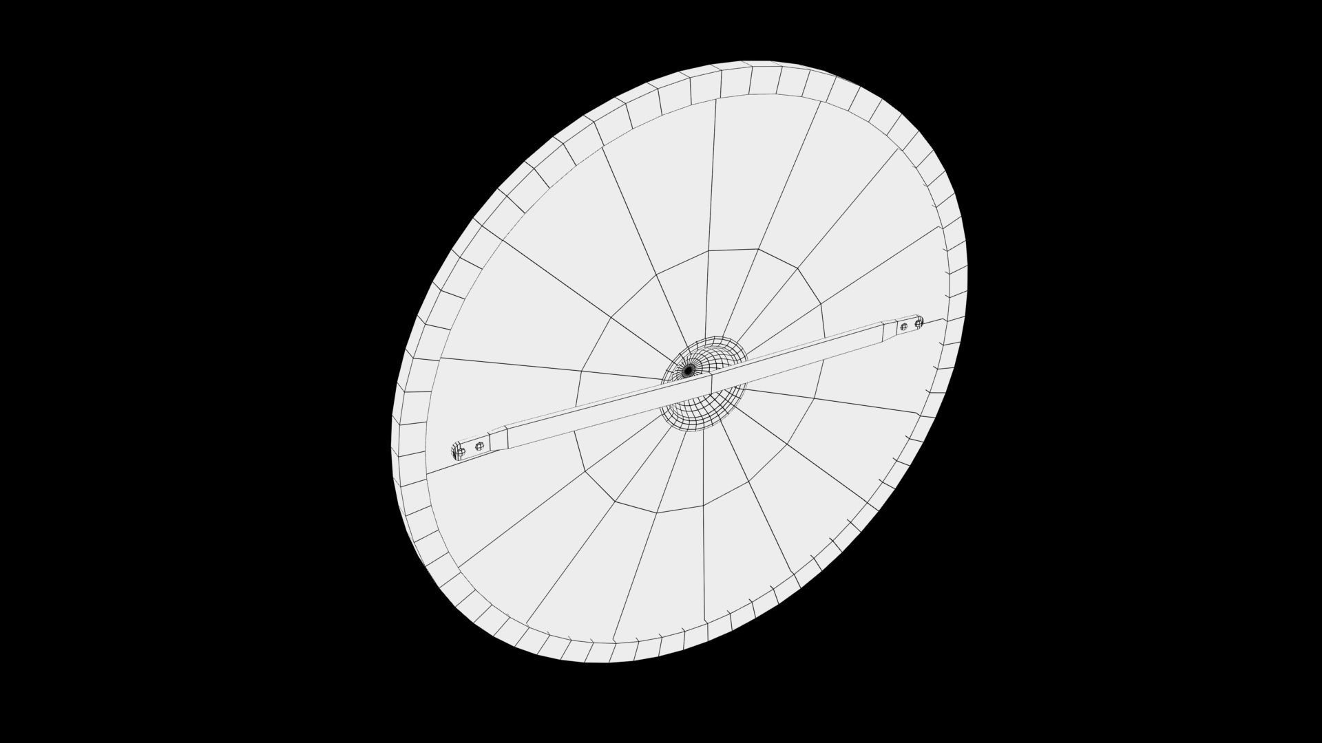 Shield wooden Low-poly 3D model_8