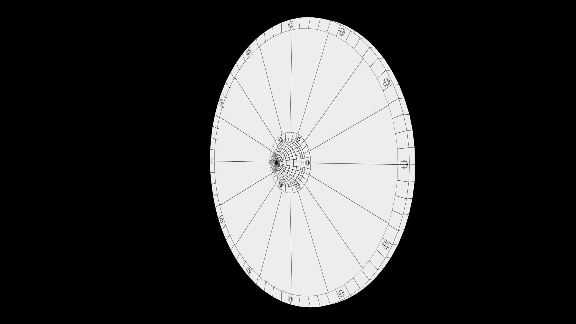 Shield wooden Low-poly 3D model_6