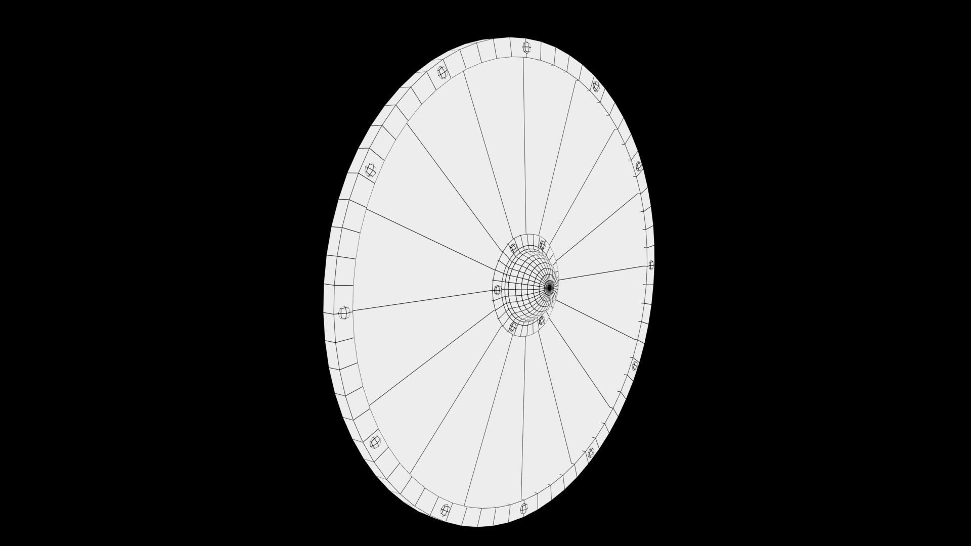 Shield wooden Low-poly 3D model_7