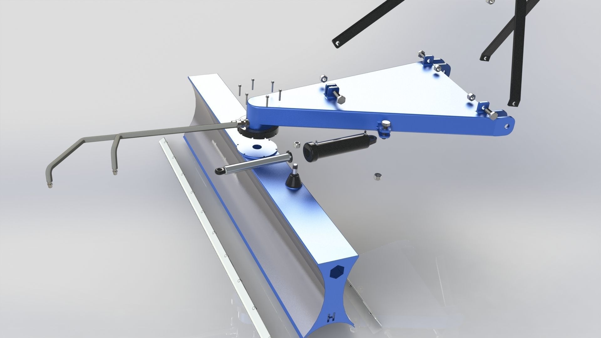 Grader for tractor  3D model_2