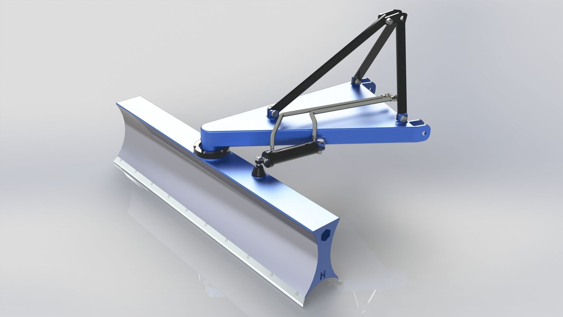 Grader for tractor  3D model_1