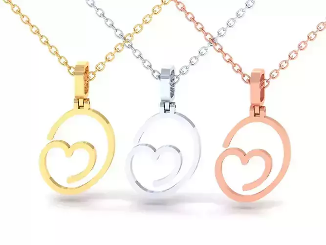 O  VALENTINE PENDANT  HANDMADE FONT