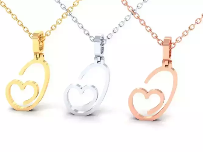 J  VALENTINE PENDANT  HANDMADE FONT