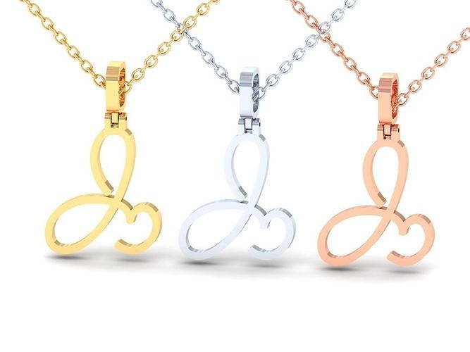 I  VALENTINE PENDANT  HANDMADE FONT 3D print model