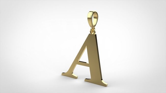 pendant alphabet georgia  A medium 3D print model